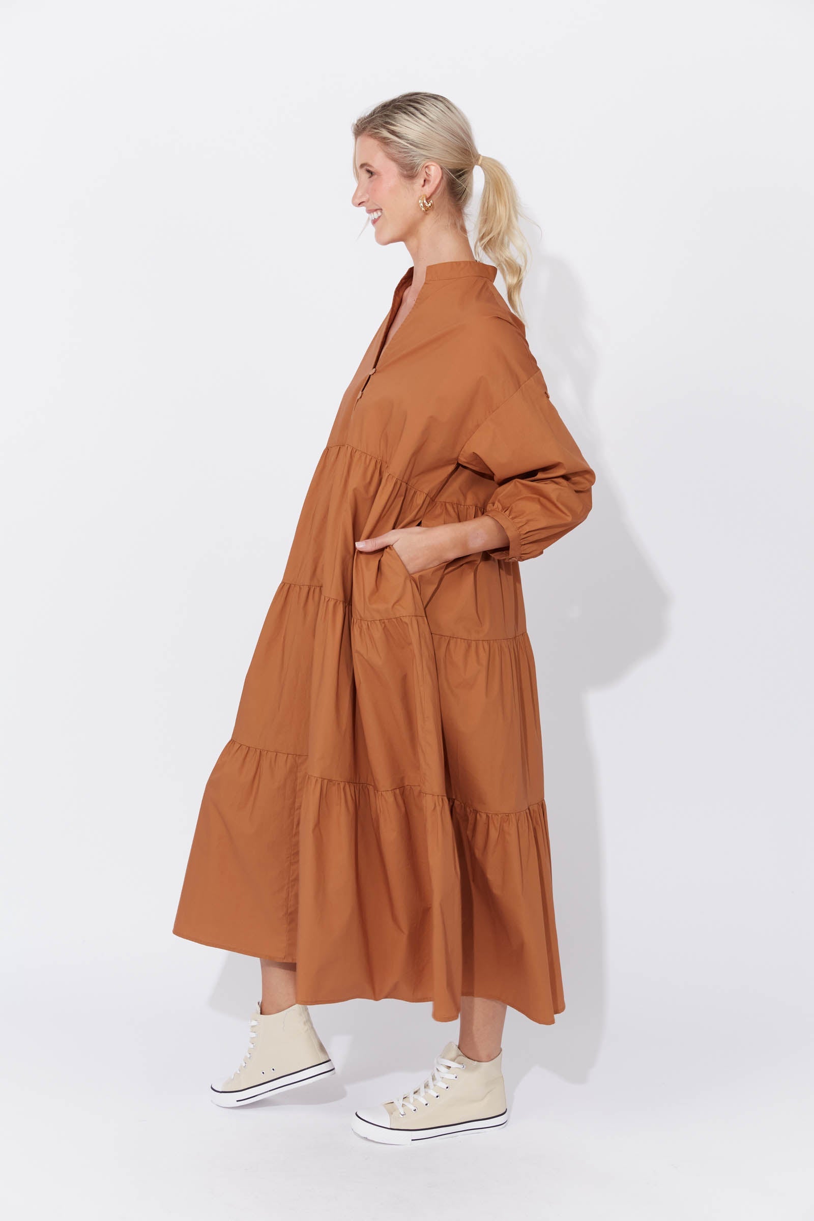 Phoenix Tiered Dress - Dune