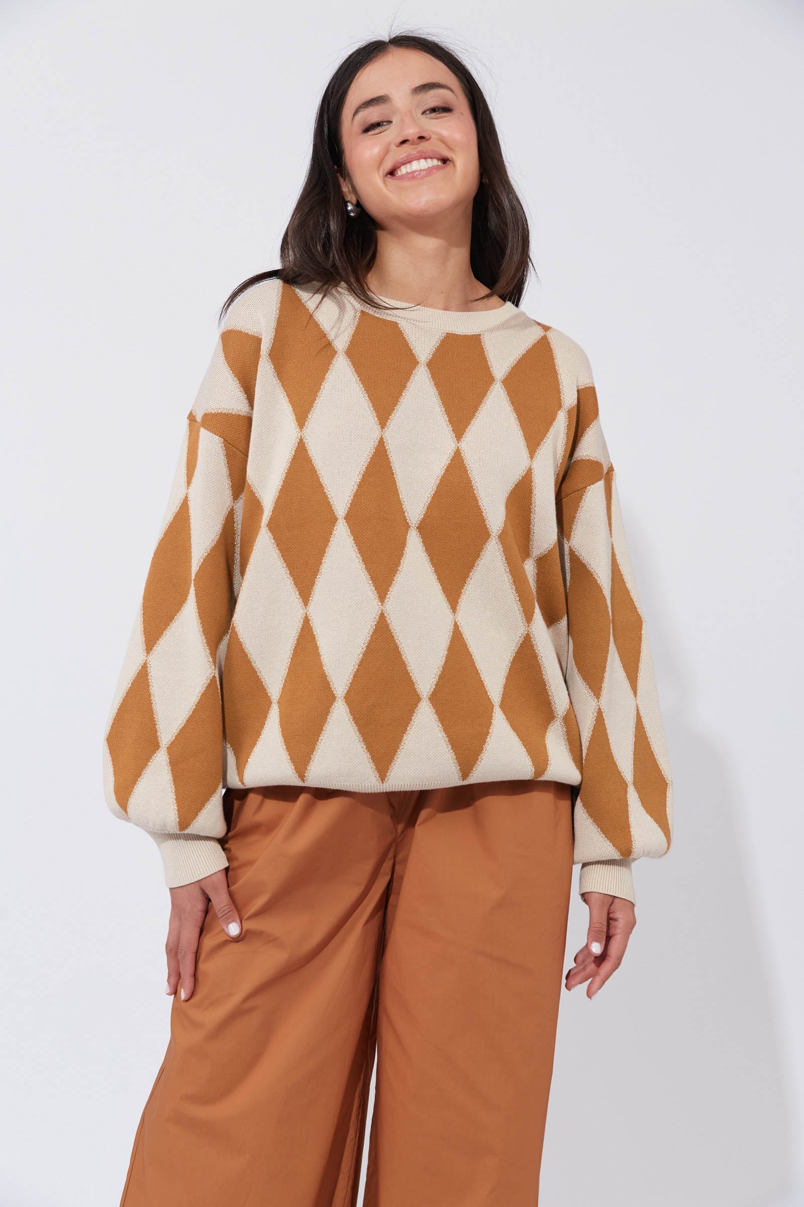 Casablanca Lurex Jumper - Sand/Dune