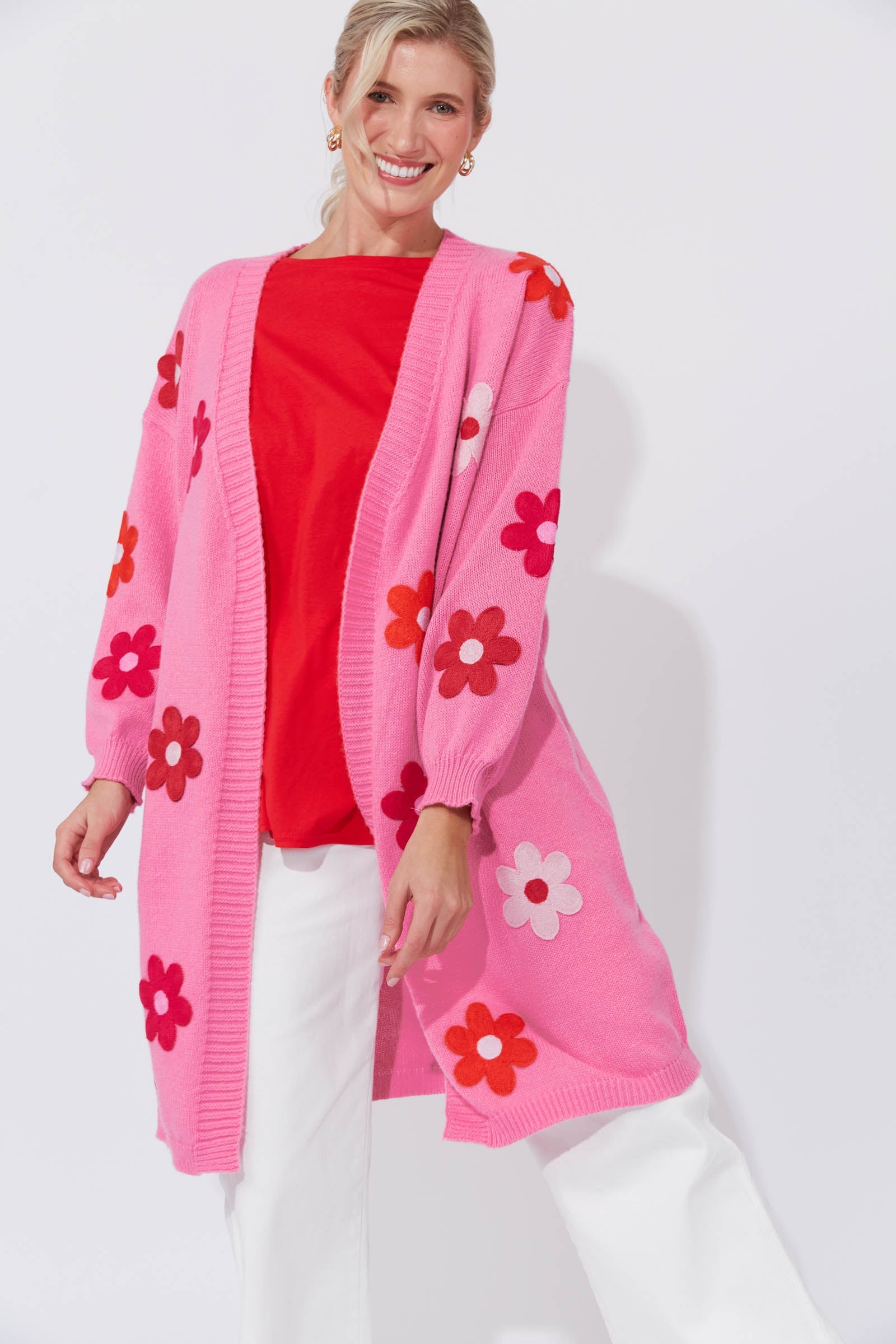 Delphi Cardigan - Chilli/Pink