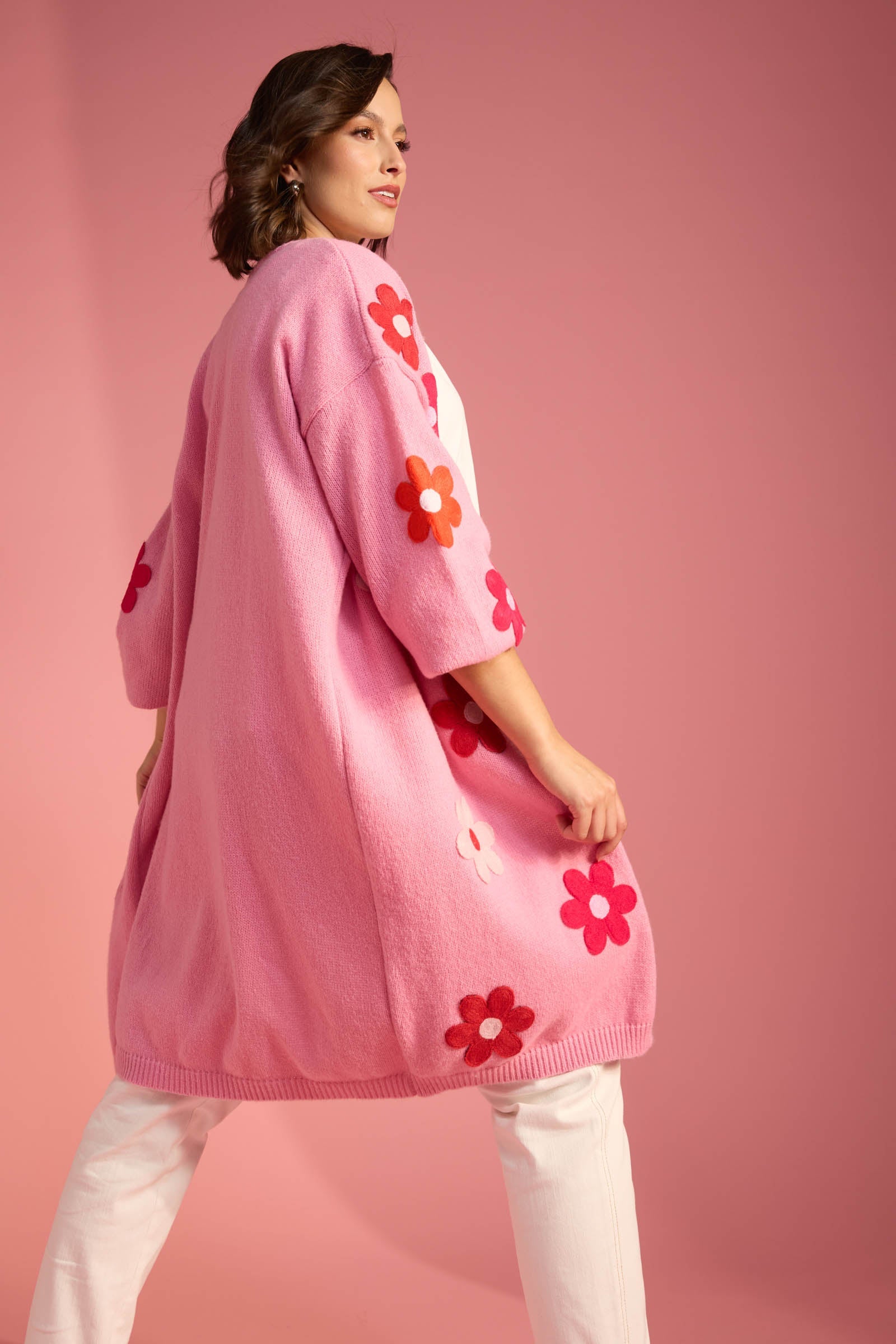 Delphi Cardigan - Chilli/Pink