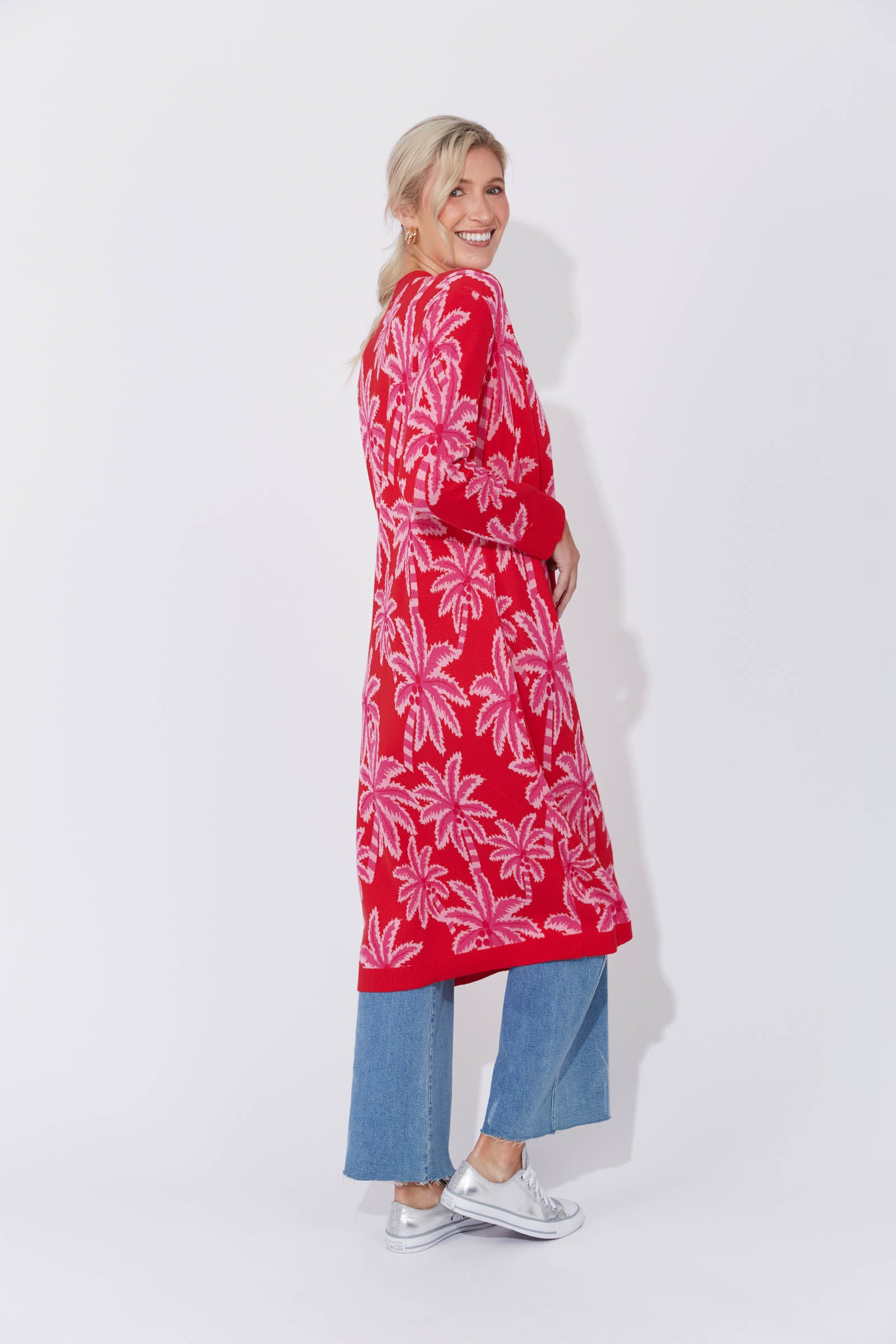 Miami Cardigan Dress - Chilli/Pink