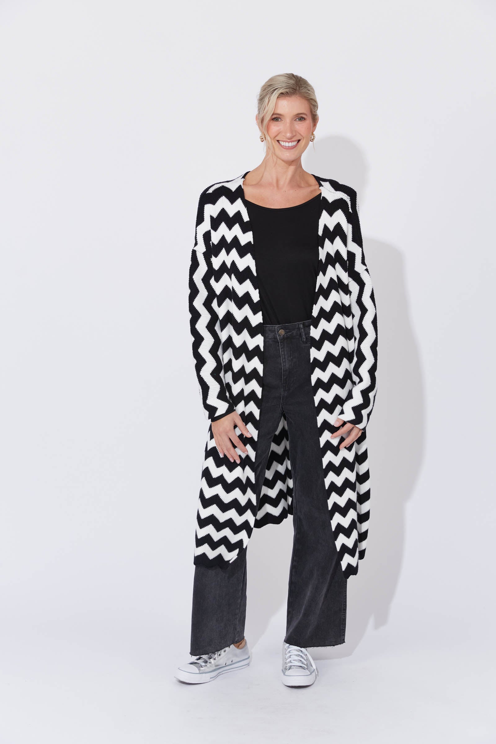 Marrakesh Cardigan - White/Kohl
