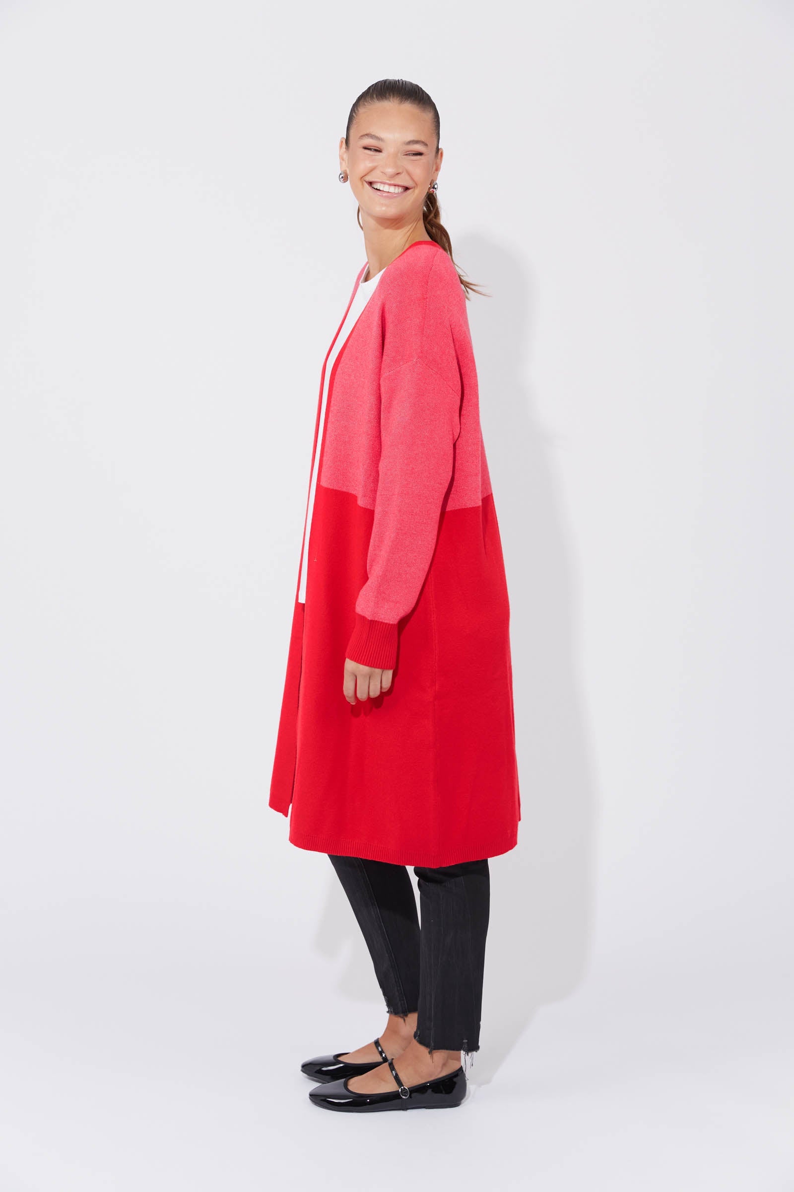 Cyprus Cardigan - Chilli/Pink