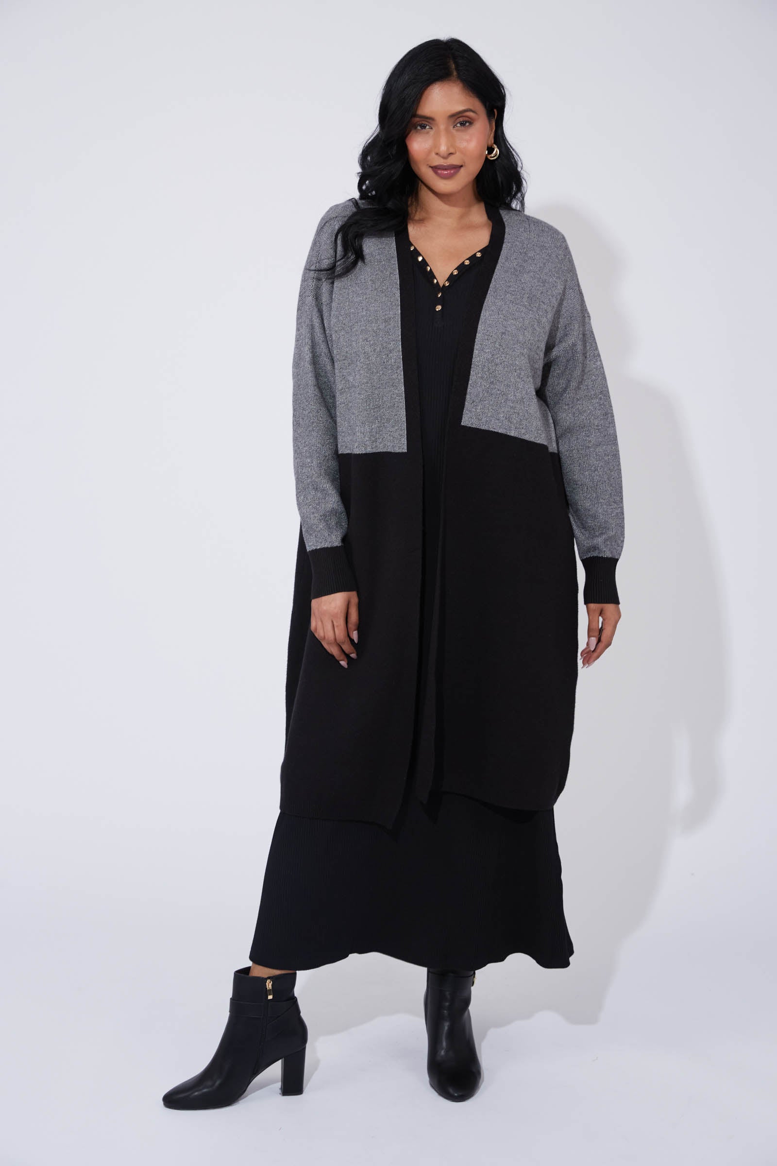 Cyprus Cardigan - White/Kohl
