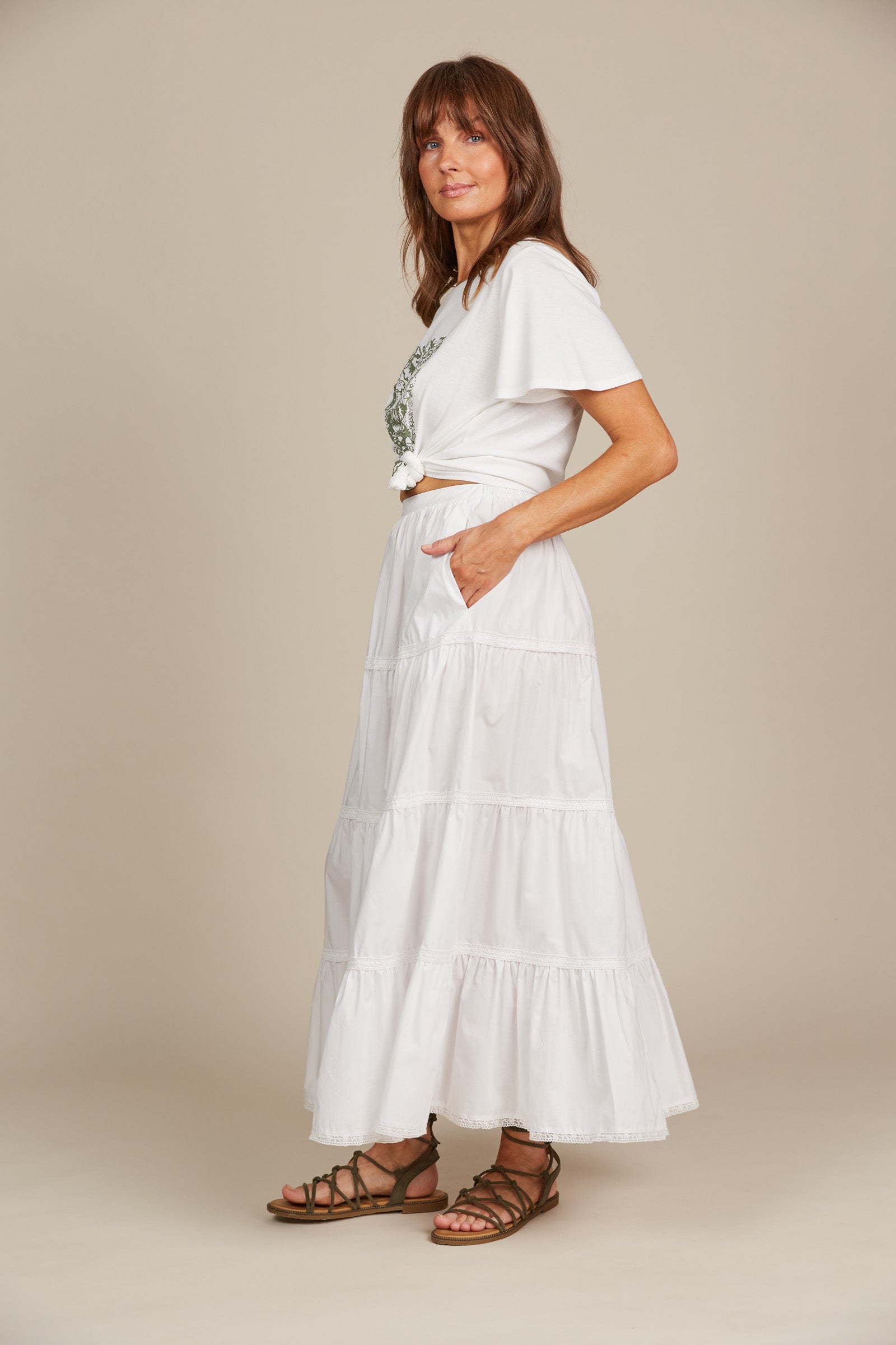 Remi Tiered Skirt - Lotus