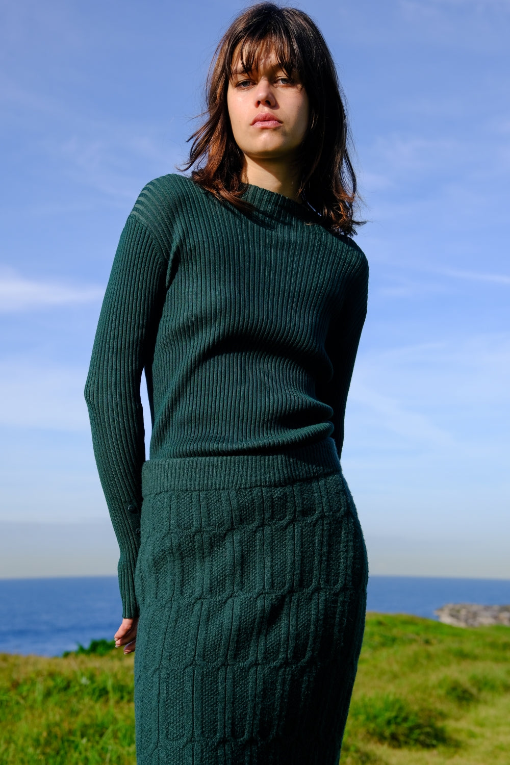 Juno Knit Top - Pine