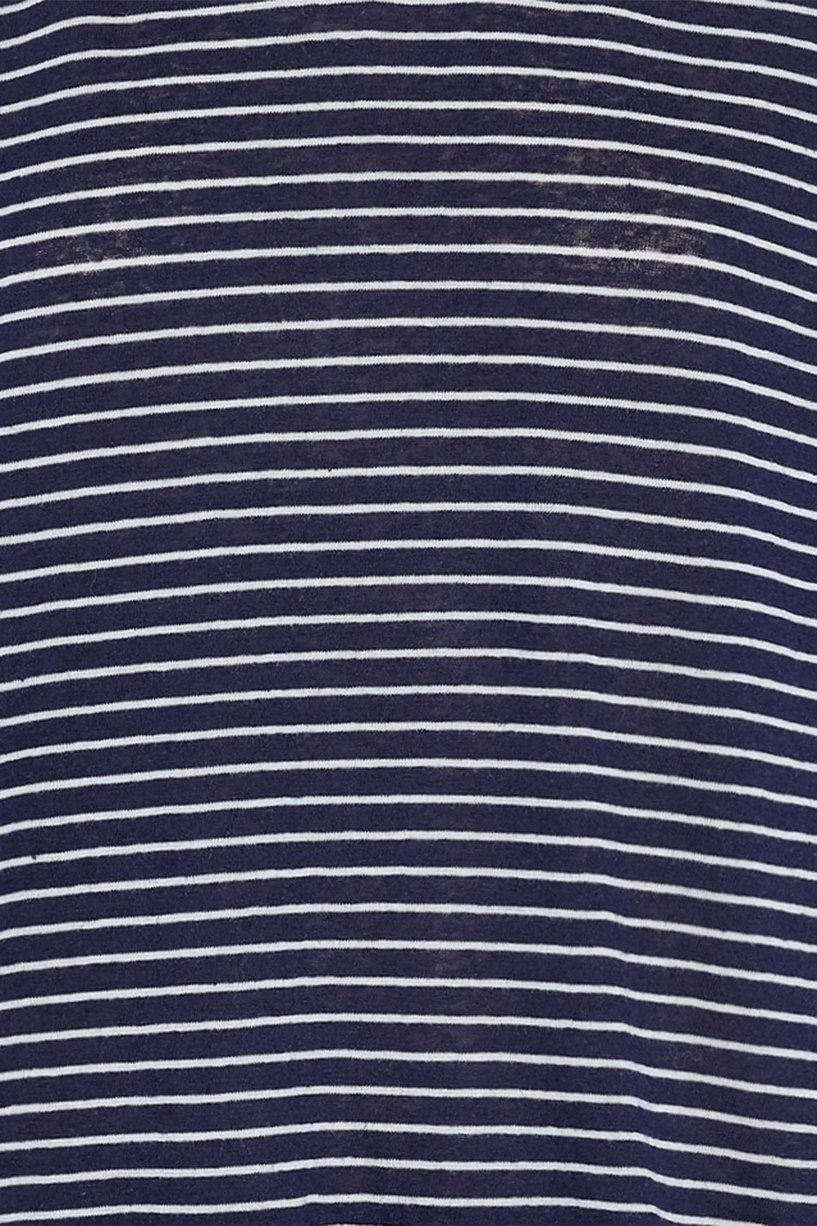 Malala Stripe Tshirt - Ink Stripe - Isle of Mine Clothing - Top L/S Linen