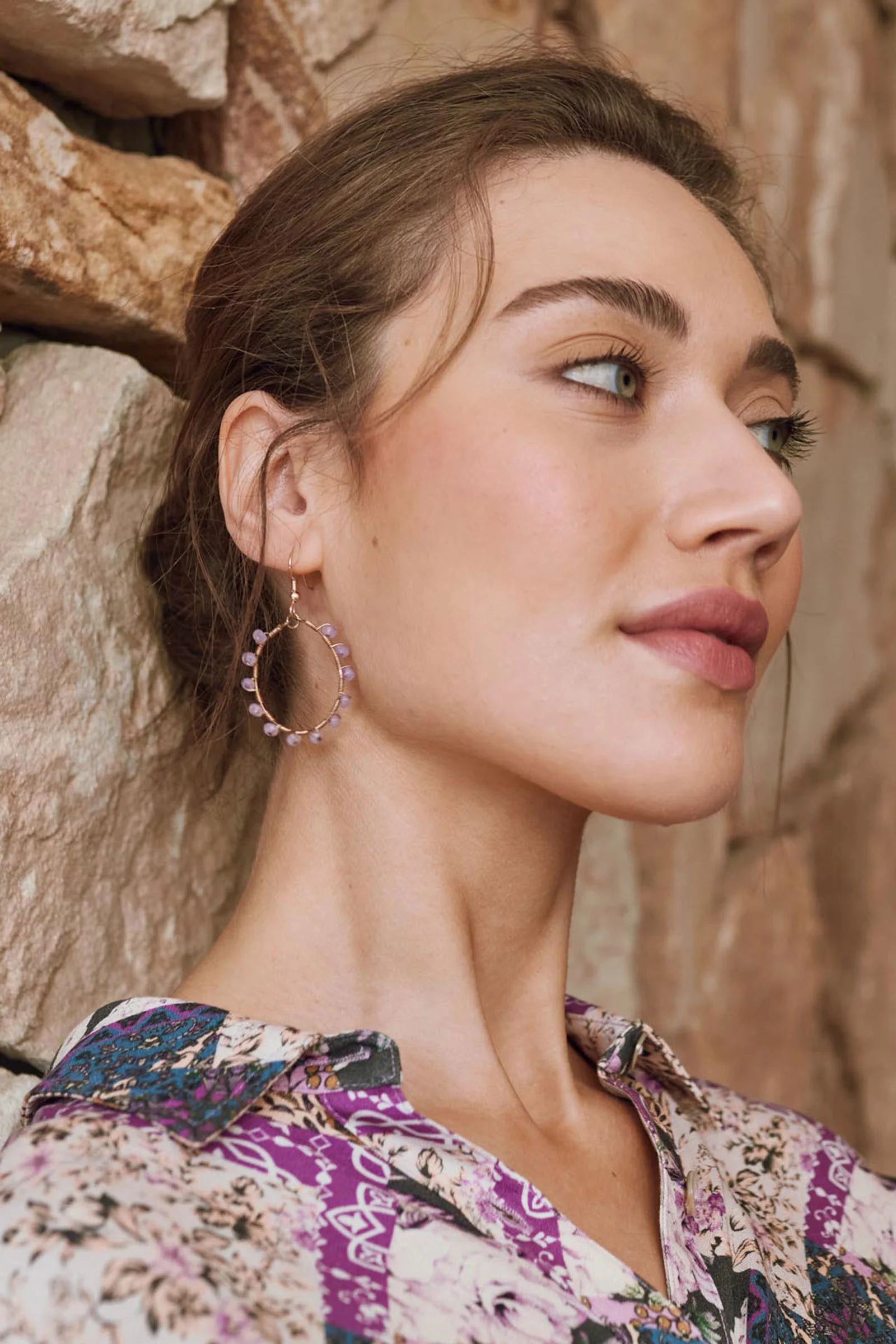 Muse Earring - Lilac Hoop