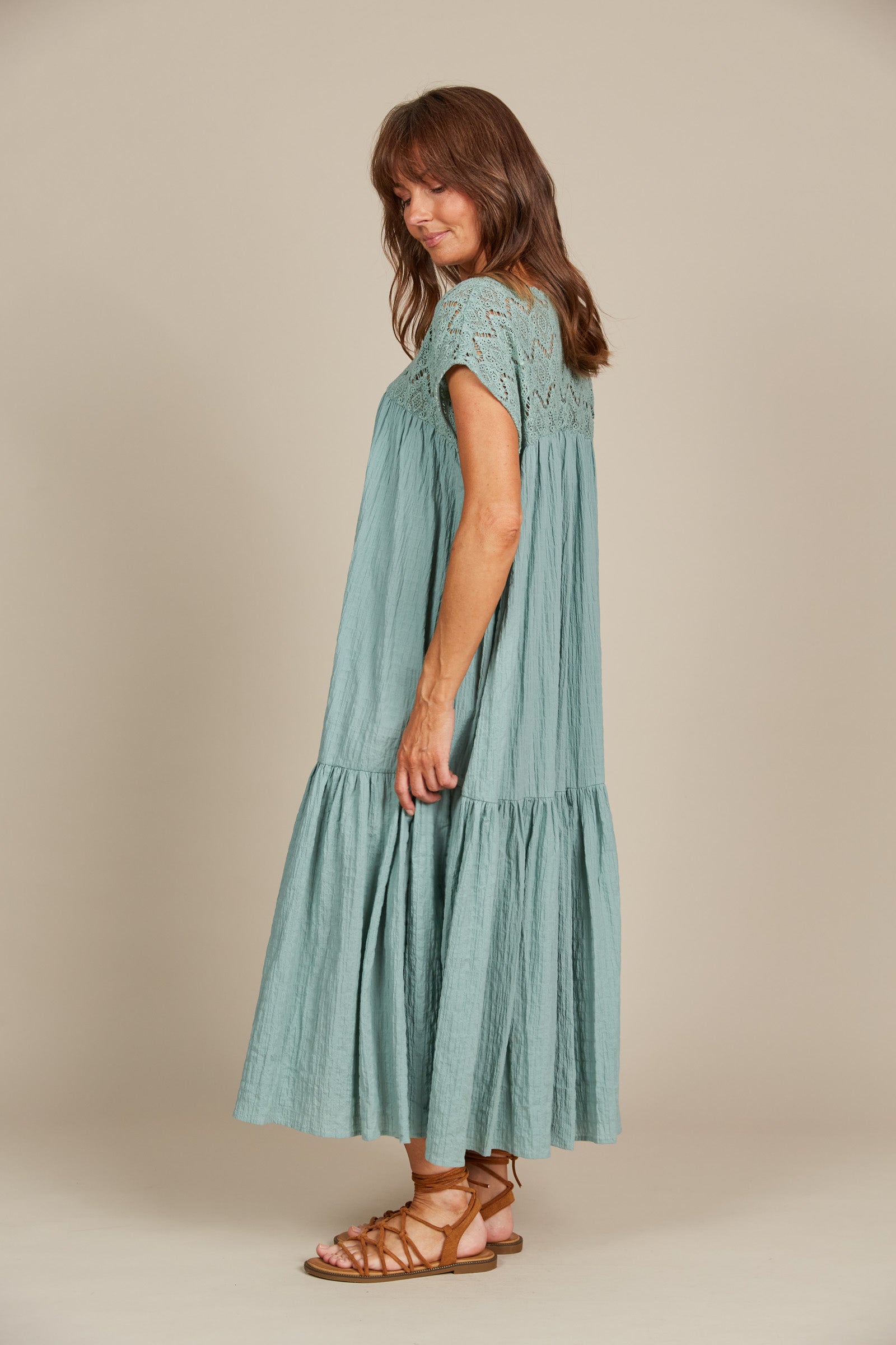 Fleur Relaxed Dress - Seafoam
