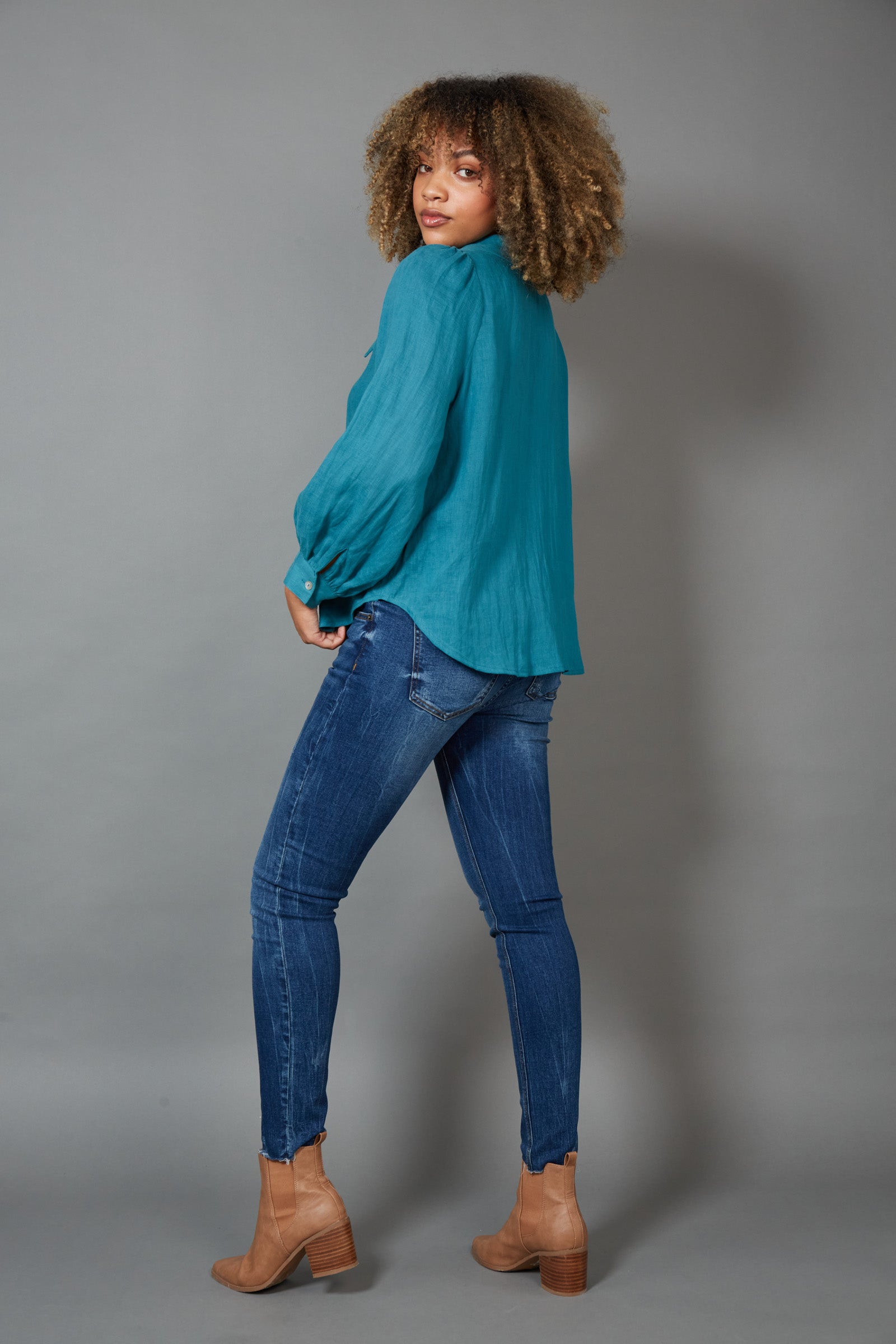 Diaz Blouse - Teal