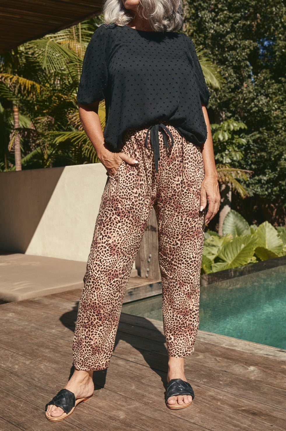 Nala Relaxed Pant - Cheetah - eb&ive Clothing - Pant Relaxed Linen