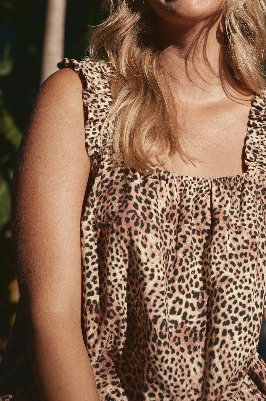 Nala Tank - Cheetah - eb&ive Clothing - Top Sleeveless Linen