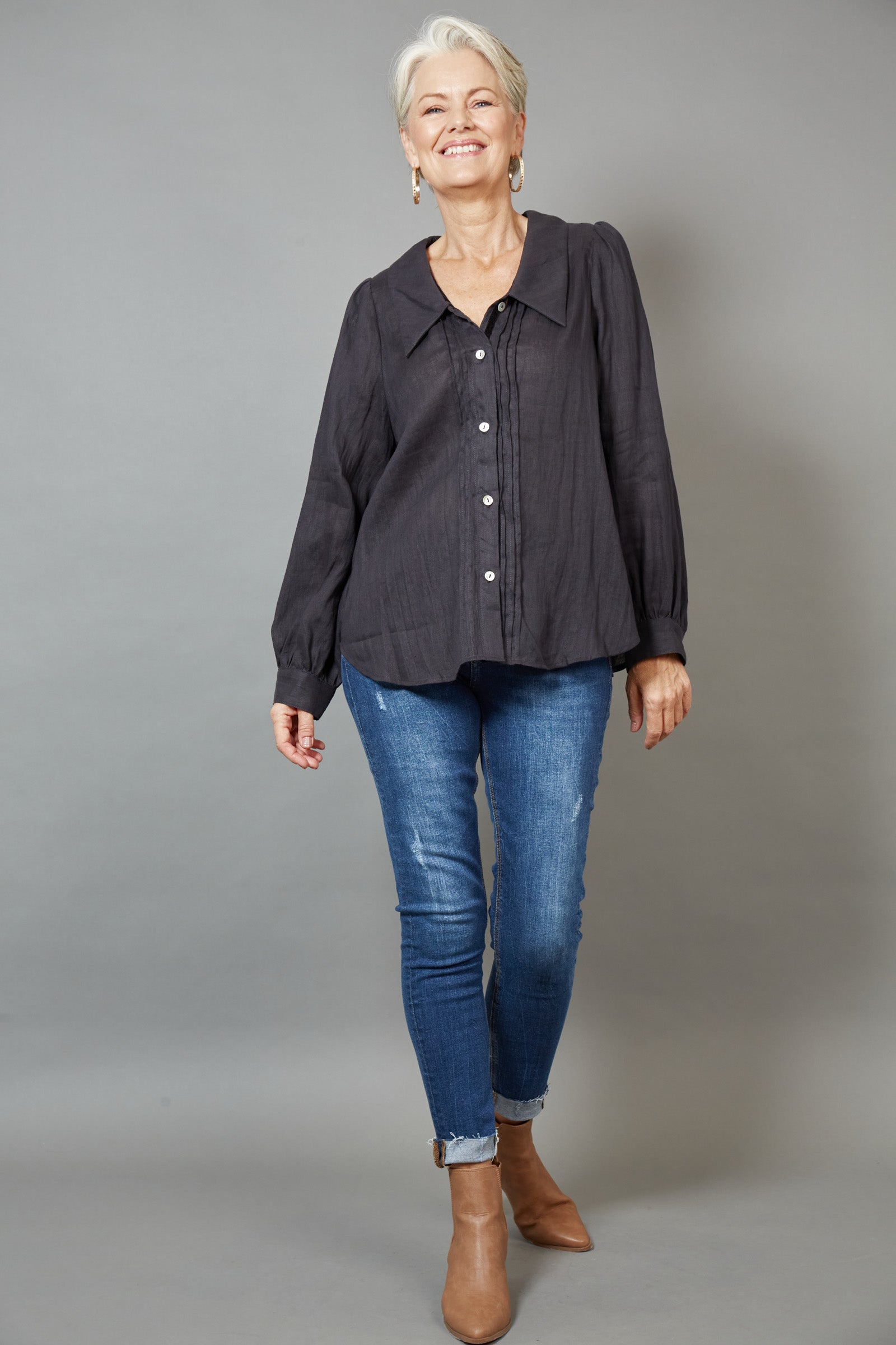 Diaz Blouse - Shale