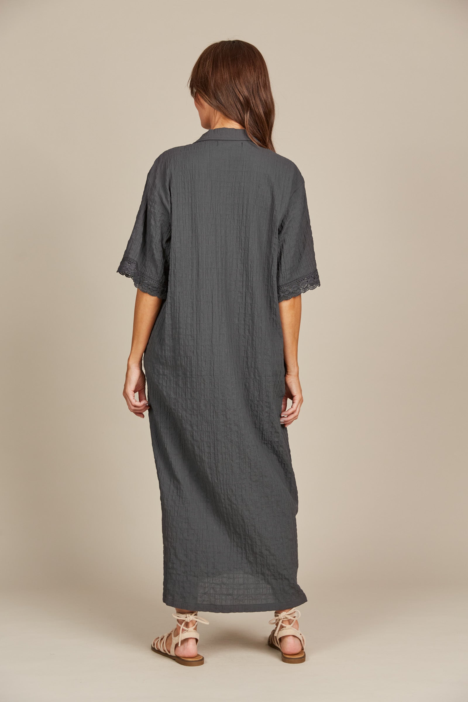 Fleur Shirt Dress - Graphite